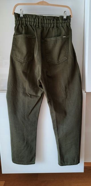 Zara Paperbag Jeans Verdes