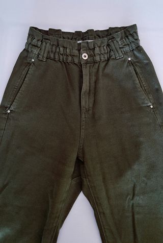 Zara Paperbag Jeans Verdes
