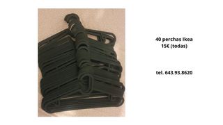 40 Perchas Ikea Verdes