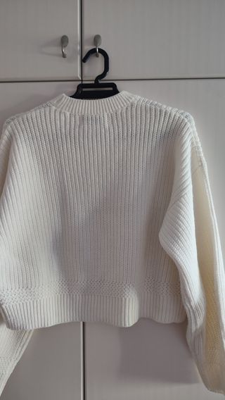 Jersey Bershka Lana Blanco Talla S