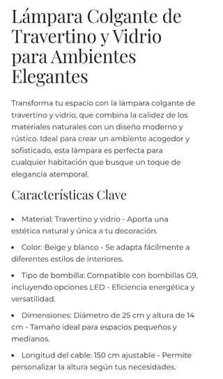 Lámpara de techo colgante de piedra y madera