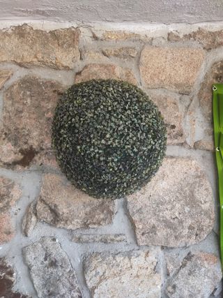 2 Plantas Artificiales Decorativa Bola Verde