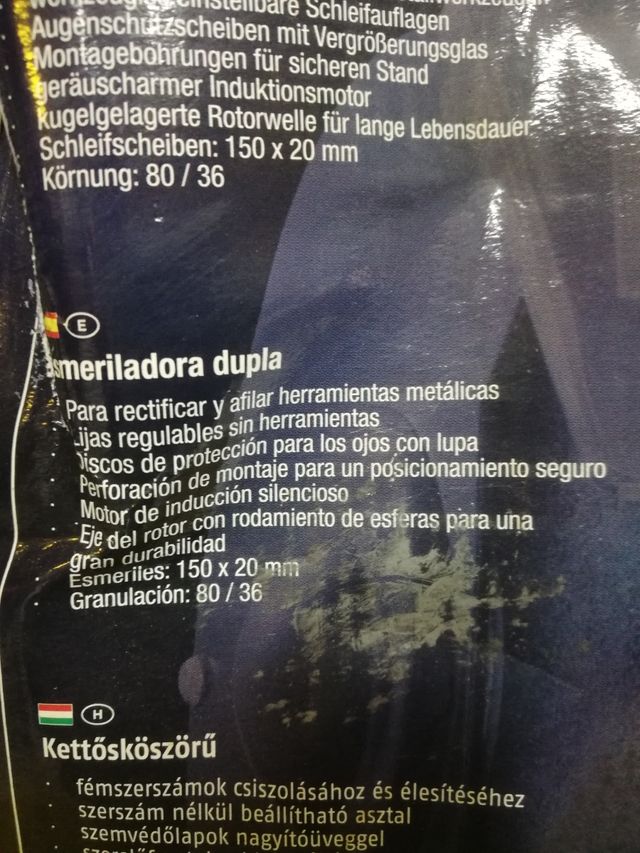 Esmeriladora Doble Parkside