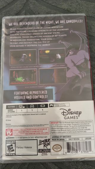 Gargoyles Remastered Nintendo Switch Precintado