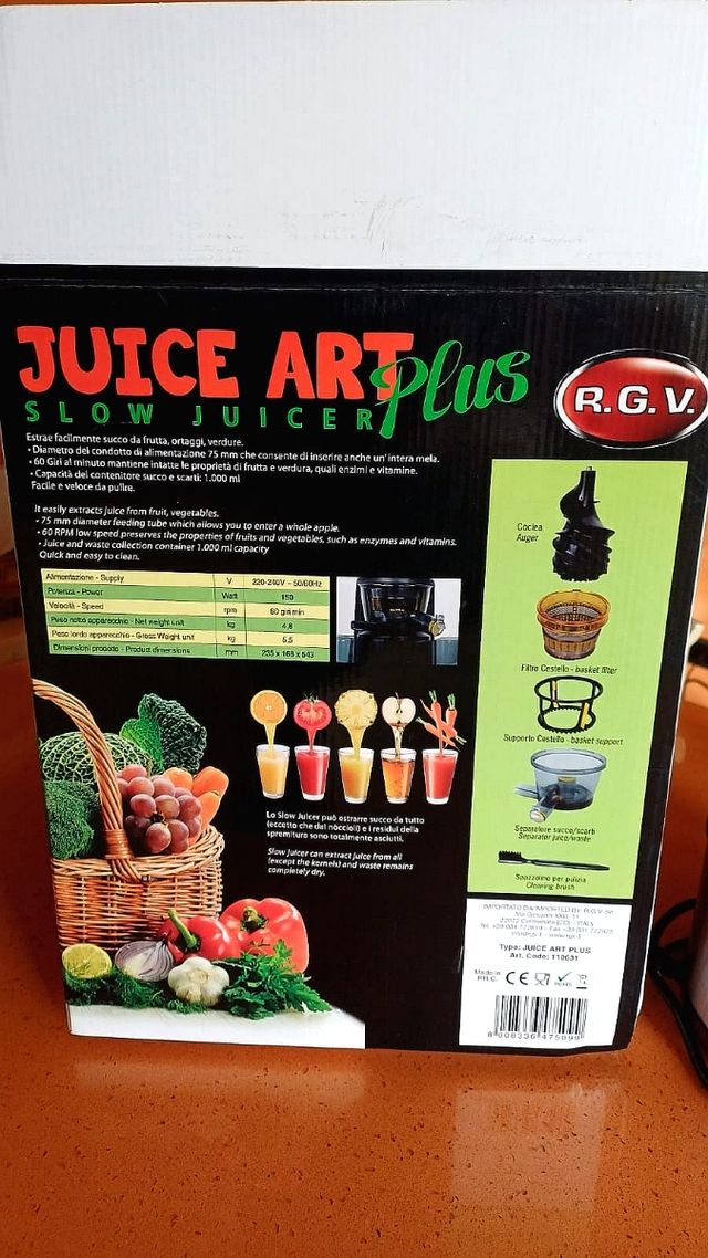Estrattore frutta e verdura RGV Juice Art Plus