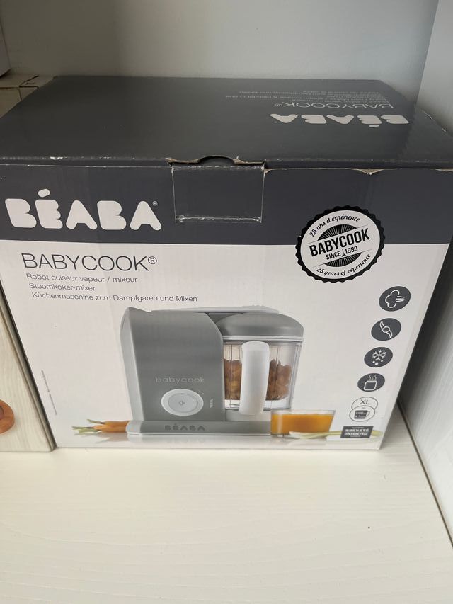Robot cocina Beaba Babycook vapor y batidora.