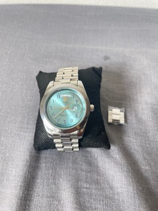 Ap Reloj Plata/Azul Árabe