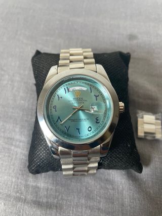 Ap Reloj Plata/Azul Árabe