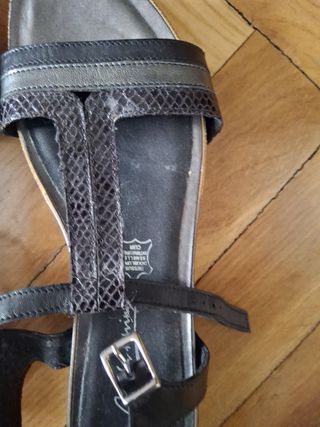Sandalias confort negras y grises talla 39