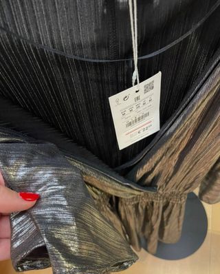 Vestido fiesta plateado Pull&Bear 