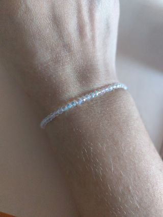 Pulsera de cuentas azul y blanco