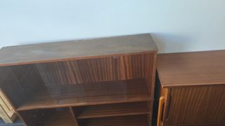 Aparador Mid-century Madera y Cristal