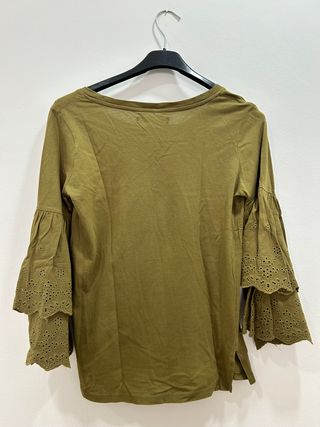 Blusa Sfera verde manga 3/4