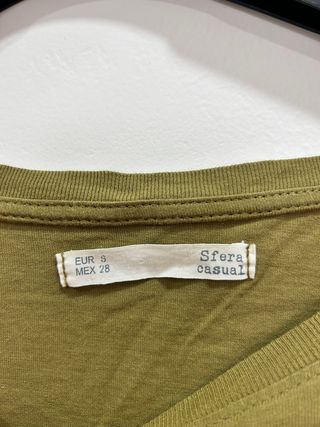 Blusa Sfera verde manga 3/4