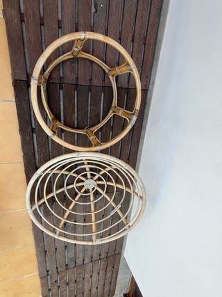 Sillones ratán estilo boho en tono natural