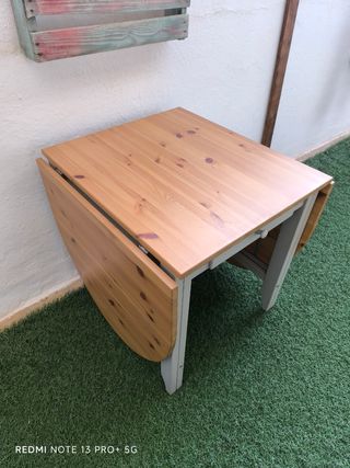 Mesa de madera alas abatibles plegables 200cm