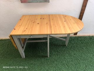 Mesa de madera alas abatibles plegables 200cm