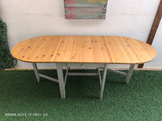 Mesa de madera alas abatibles plegables 200cm