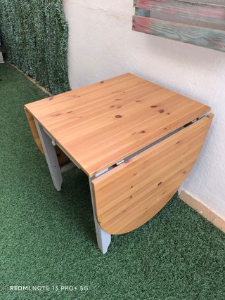Mesa de madera alas abatibles plegables 200cm