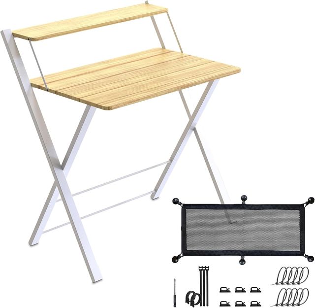 Escritorio plegable con estante para Monitor