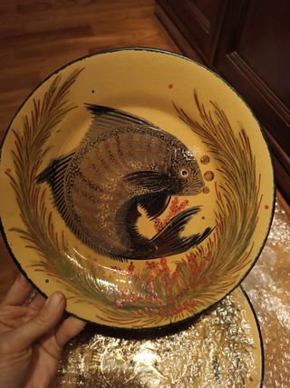 Plato decorativo Costa Diaz peces