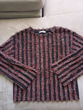 Camiseta manga larga con flecos