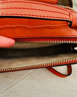 Bolso Chloé Cocodrilo Naranja Dorado
