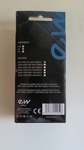 Cargador eWheel Patinete Eléctrico