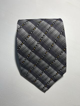 Corbata vintage gris hecha a mano