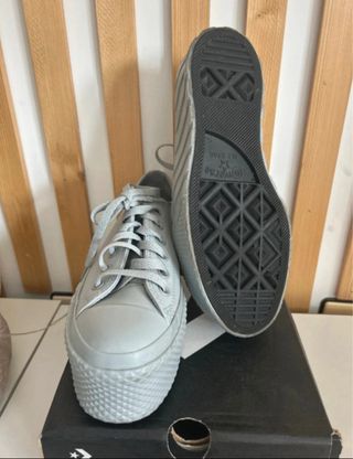 Converse grises plataforma talla 37.5