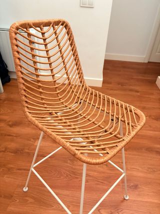 Taburete Rattan y Metal