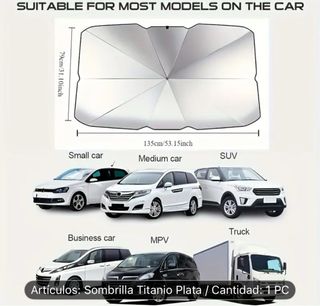 Sombrilla Plegable Titanio Plata