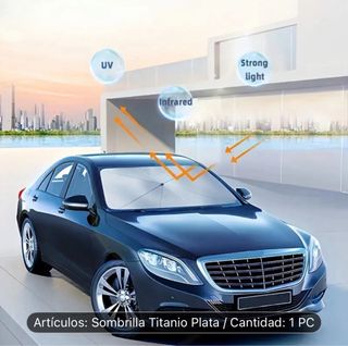 Sombrilla Plegable Titanio Plata