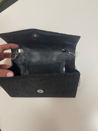 Bolso fiesta negro brillante