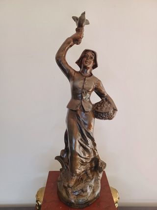 Reloj en mármol Art Nouveau "À Cueillette" Marceau