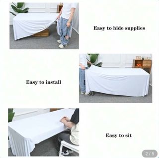 Mantel blanco para mesa 6FT (72x30)
