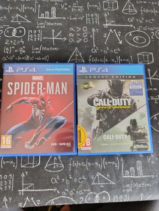 Juegos PS4 Spider-Man y Call of Duty