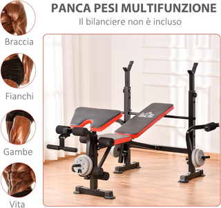 Panca Multifunzione Regolabile su 3 Altezze con Su