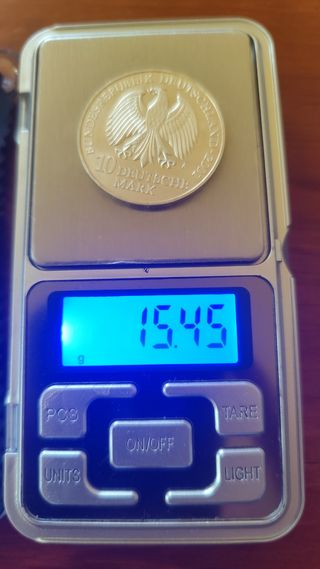 Moneda de plata 10 Marcos Alemanes 2001.