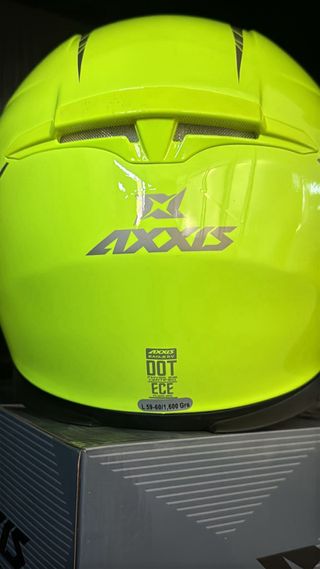 Casco Moto Axxis Talla L Amarillo Flúor