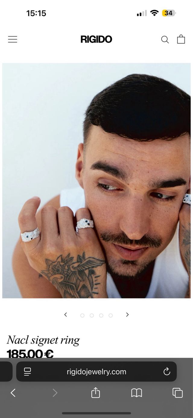 Anillo Rels B Plata Negro