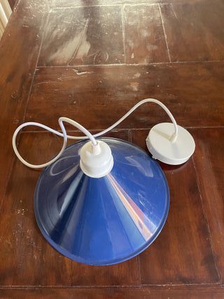 Lampada a sospensione in metallo smaltato vintage