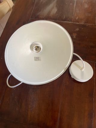 Lampada a sospensione in metallo smaltato vintage