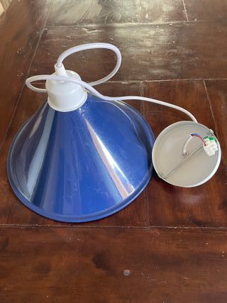 Lampada a sospensione in metallo smaltato vintage