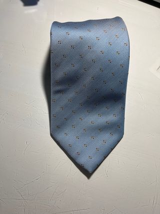 Corbata vintage hecha a mano azul cielo