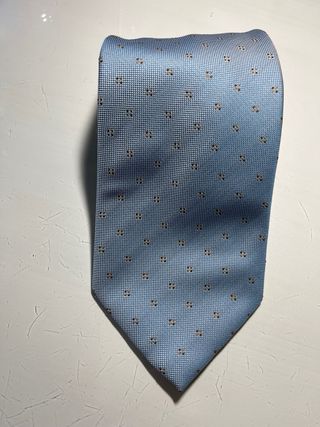 Corbata vintage hecha a mano azul cielo