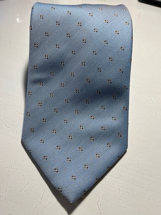 Corbata vintage hecha a mano azul cielo