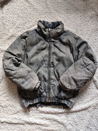 Abrigo Bomber Vaquero Acolchado Zara