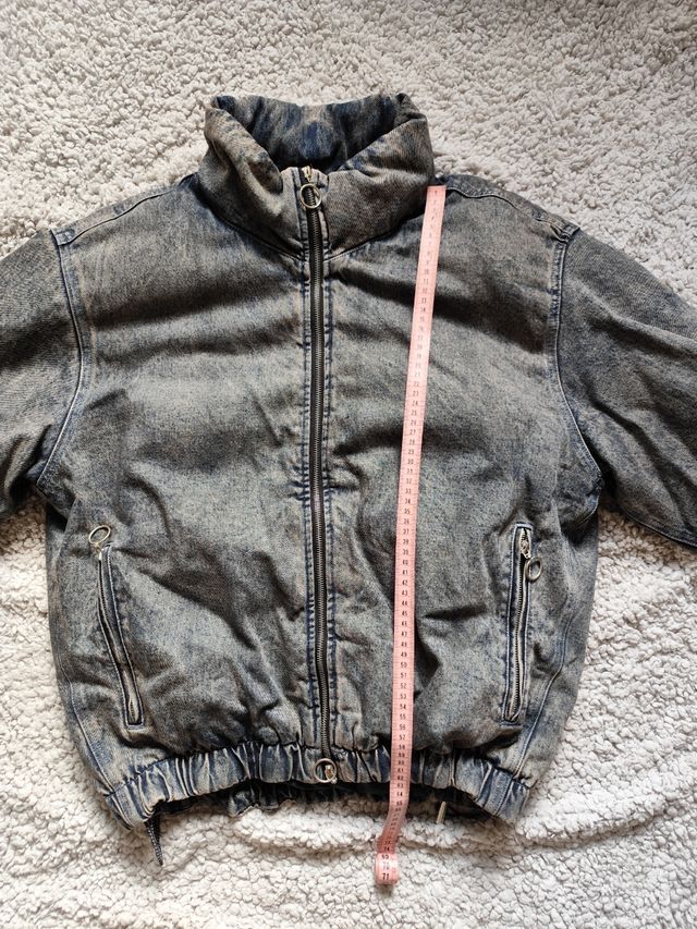 Abrigo Bomber Vaquero Acolchado Zara