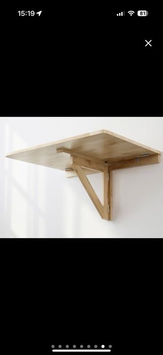 Mesa plegable y 2 taburetes madera